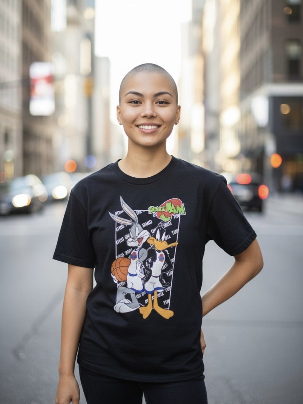 Black Looney Tunes Space Jam Graphic Tee - Unisex